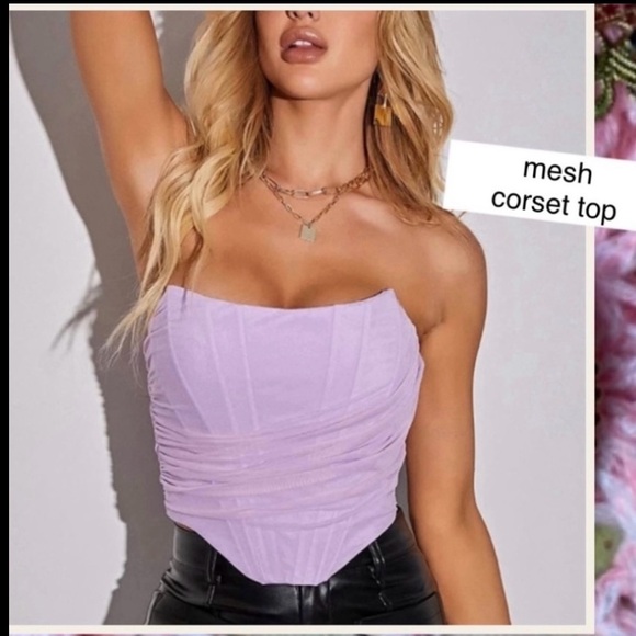 Tops - corset bustier crop top